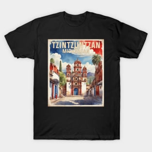 Tzintzuntzan Michoacan Mexico Vintage Tourism Travel T-Shirt